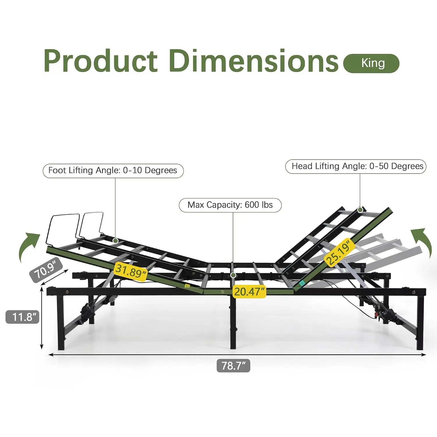 Electric Adjustable Bed Frame King Size, Massage & Zero Gravity, Bedroom Furniture, Customized