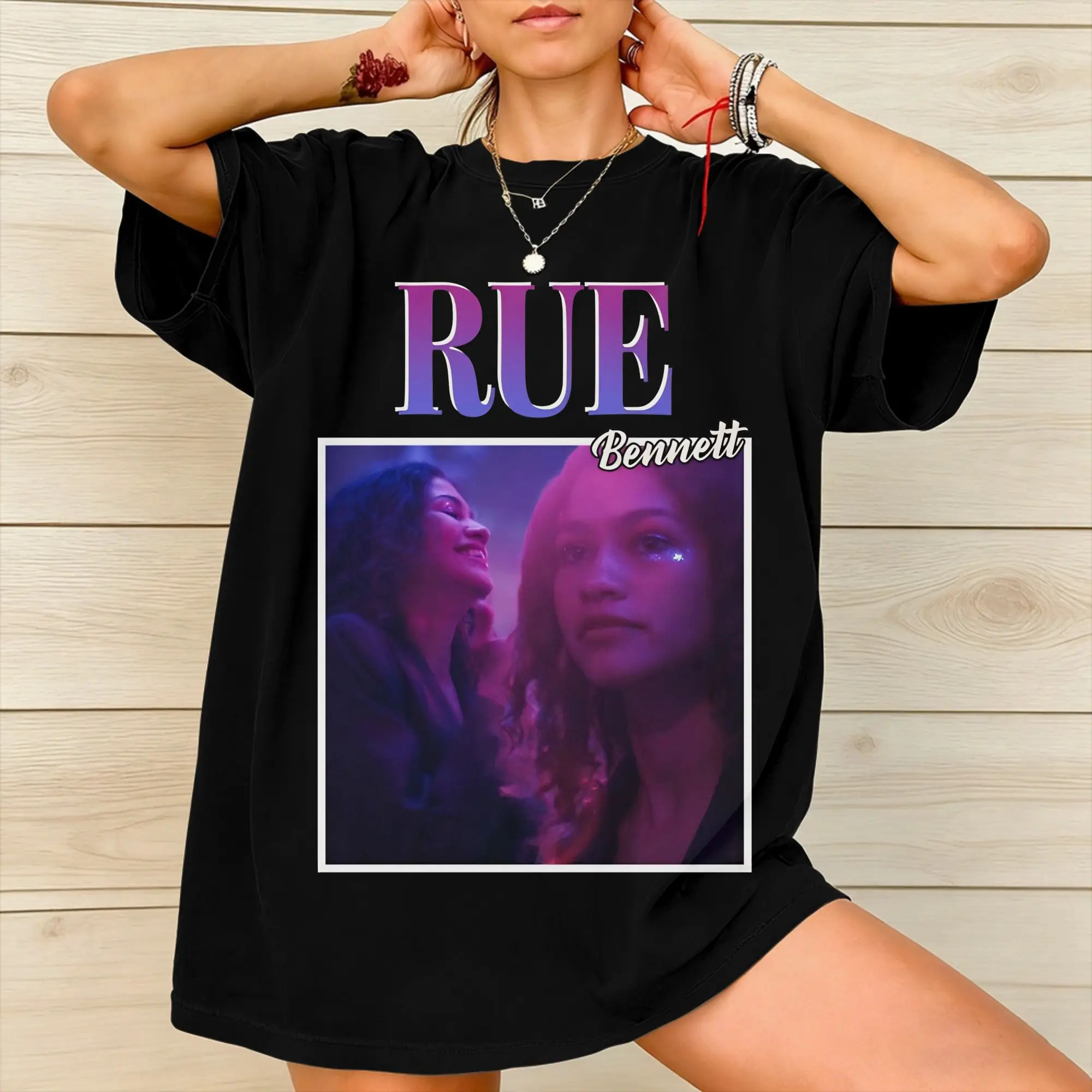 Men Women Ruby Rue Zendaya Shirt 100% Cotton Graphic Printed Tee Shirts  Top Clothing