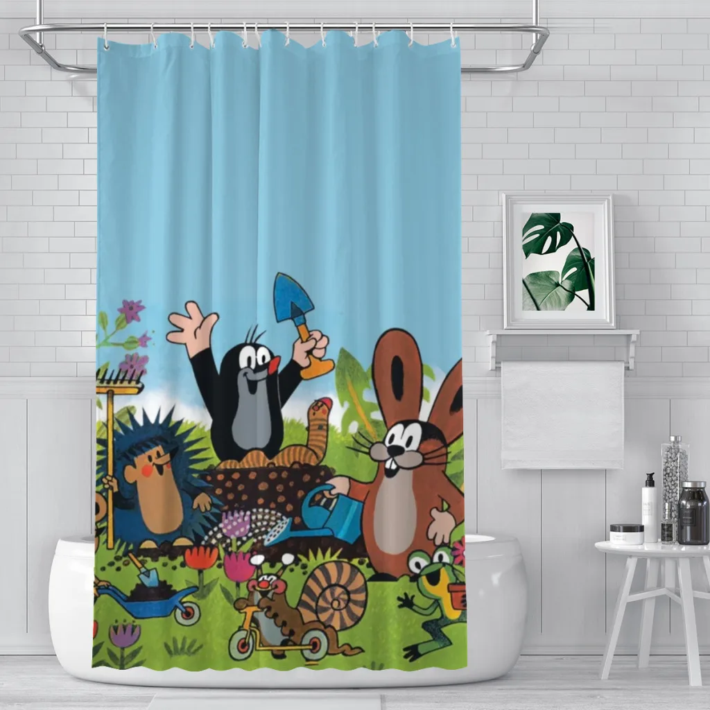 

Mole Unique decor Modern Fabric Bathroom Shower Curtains art design Print Curtain