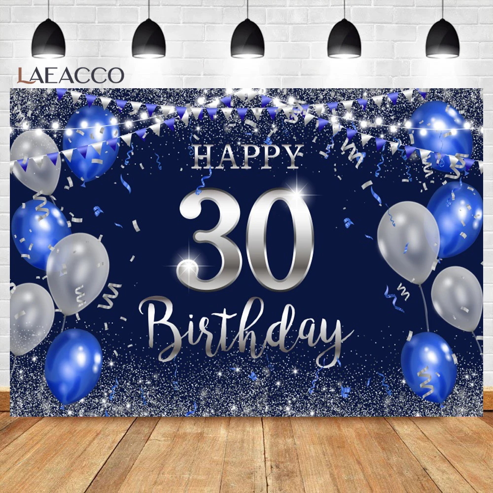 Balloons Adult Birthday Backdrop Happy Fabulous Women's 50th 30 40 60 Birthday Party Photographic Background Photocall Props