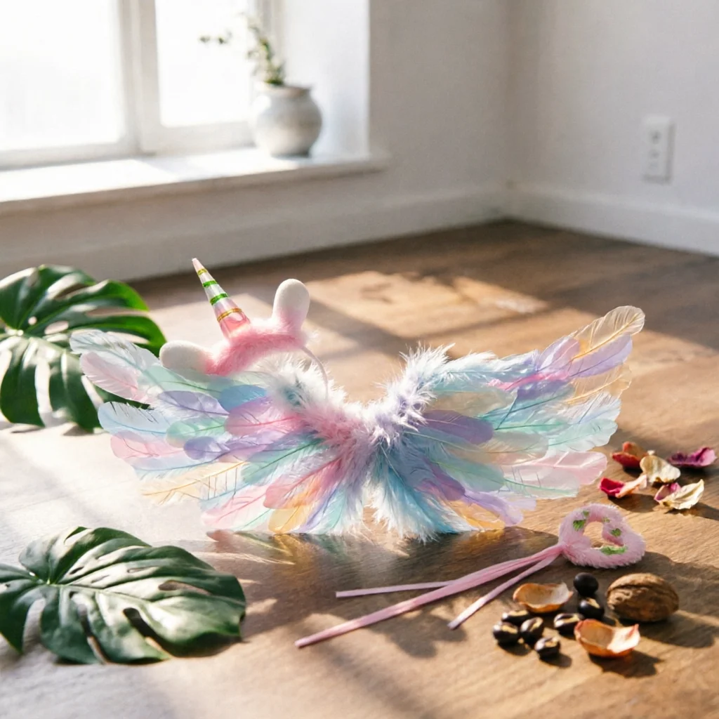 Alas de Ángel de Plumas Hechas a Mano, Accesorio de Disfraz, Coloridas y Ligeras, para Niñas de las Flores, Actuaciones