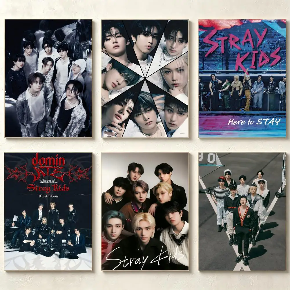 Music S-Stray Kids Poster Painting Wall Art Home Decoration Print for Living Room Decor Game Room hot