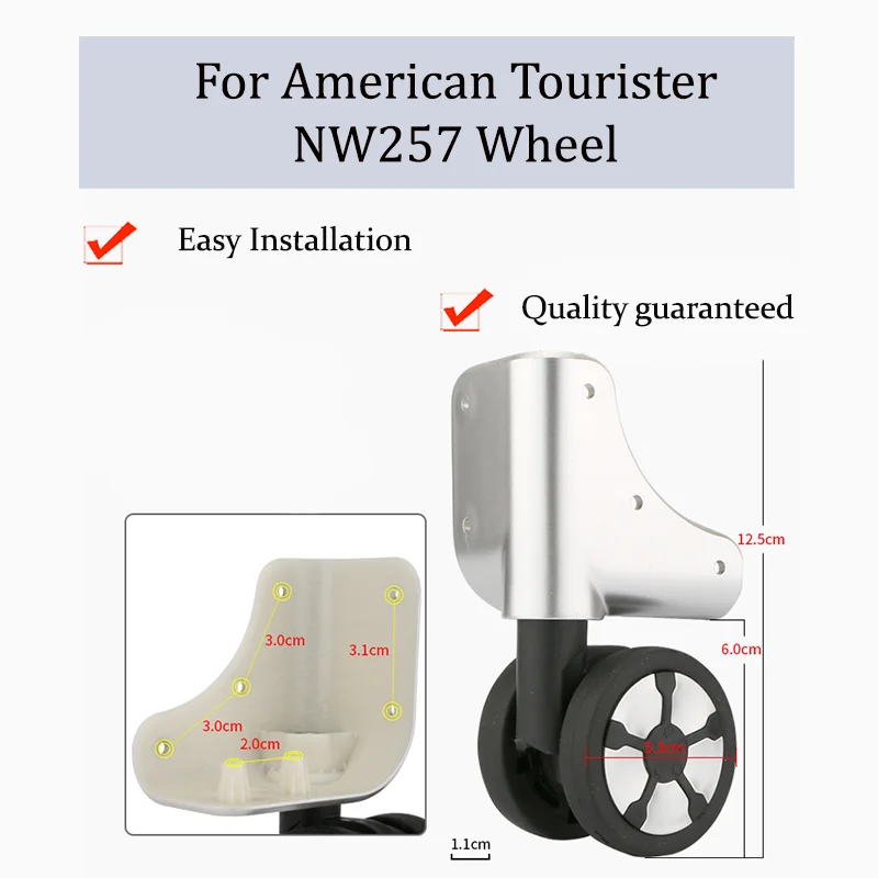 For American Tourister NW257 Luggage Universal Wheel Replacement Rod Box Accessories Combination Box Roller Pulley Quiet Wear