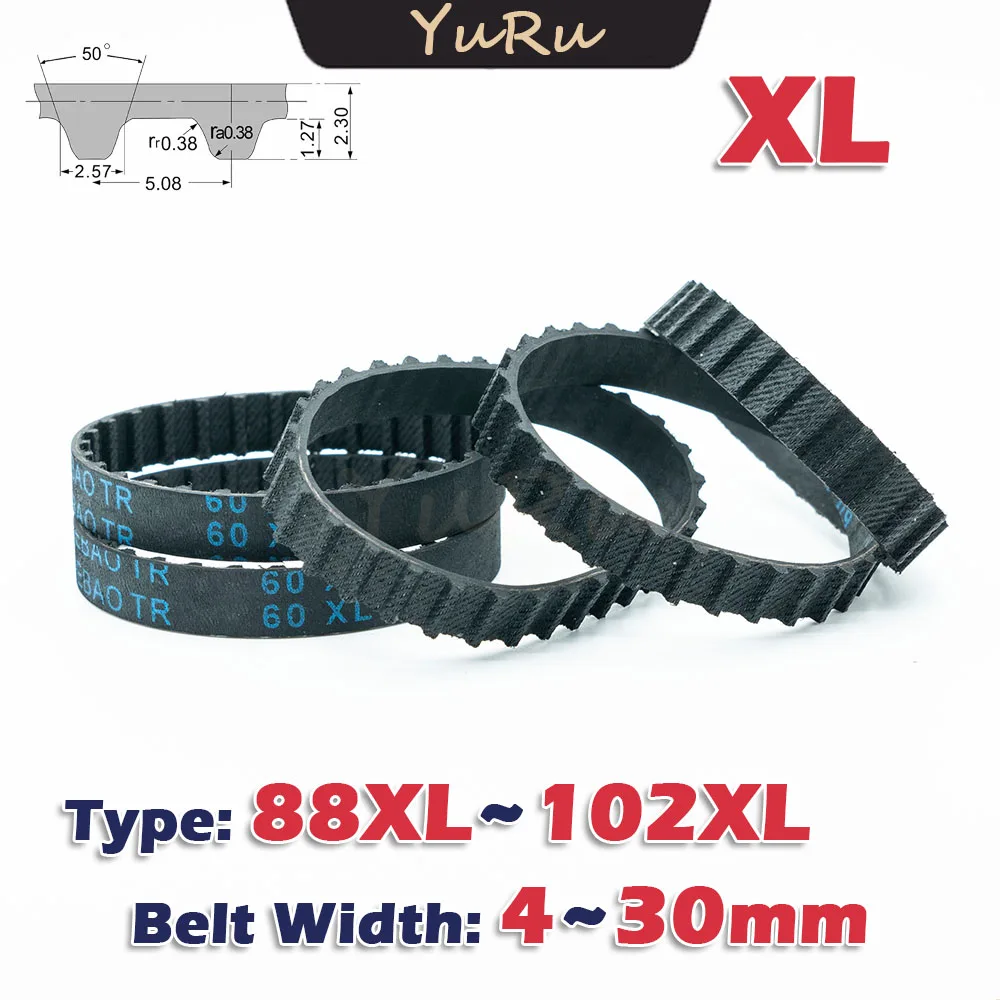 XL Type Closed Loop Rubber Timing Belt 88XL 90XL 92XL 94XL 96XL 98XL 100XL 102XL Width 6~30mm Drive Transmission CNC Pitch 5.08