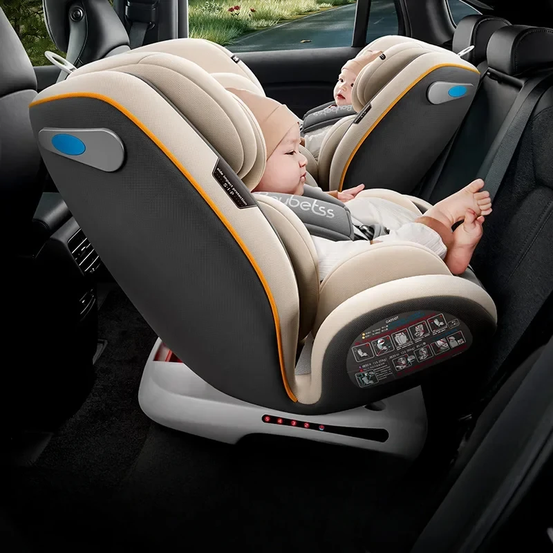 EG72 360째 Rotating Baby Car Seat, Reclining Infant Safety Chair, Universal Baby Car Seat for 0-12 Years, Portable Toddler