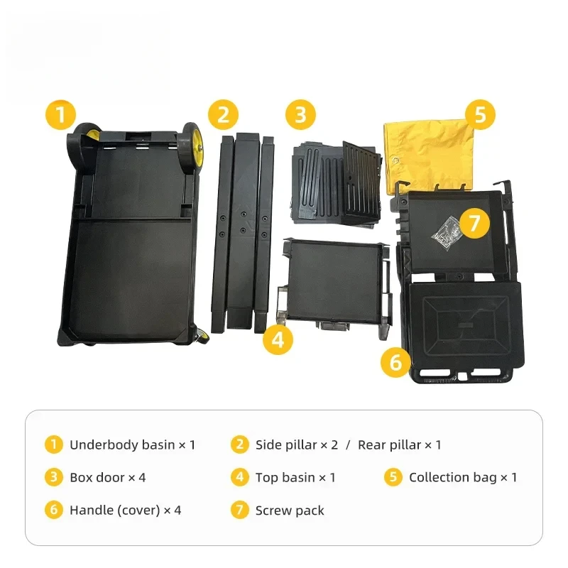 لوازم المبيعات الساخنة عربة تنظيف شاحنة بلاستيكية متعددة الوظائف لفندق المستشفى