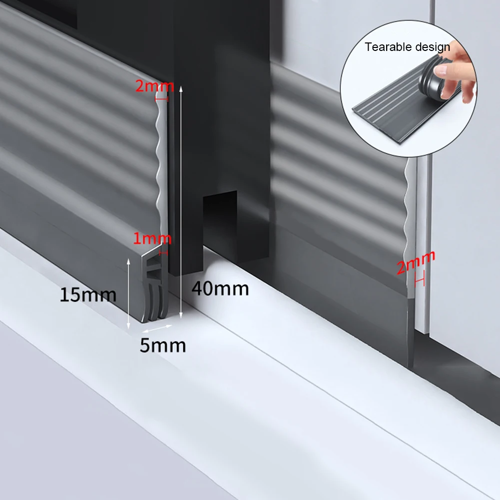 

Noise Reduction Solution Draft Excluder Easy Installation Strip Hard And Soft TPE Materials Quick Tear-off Feature