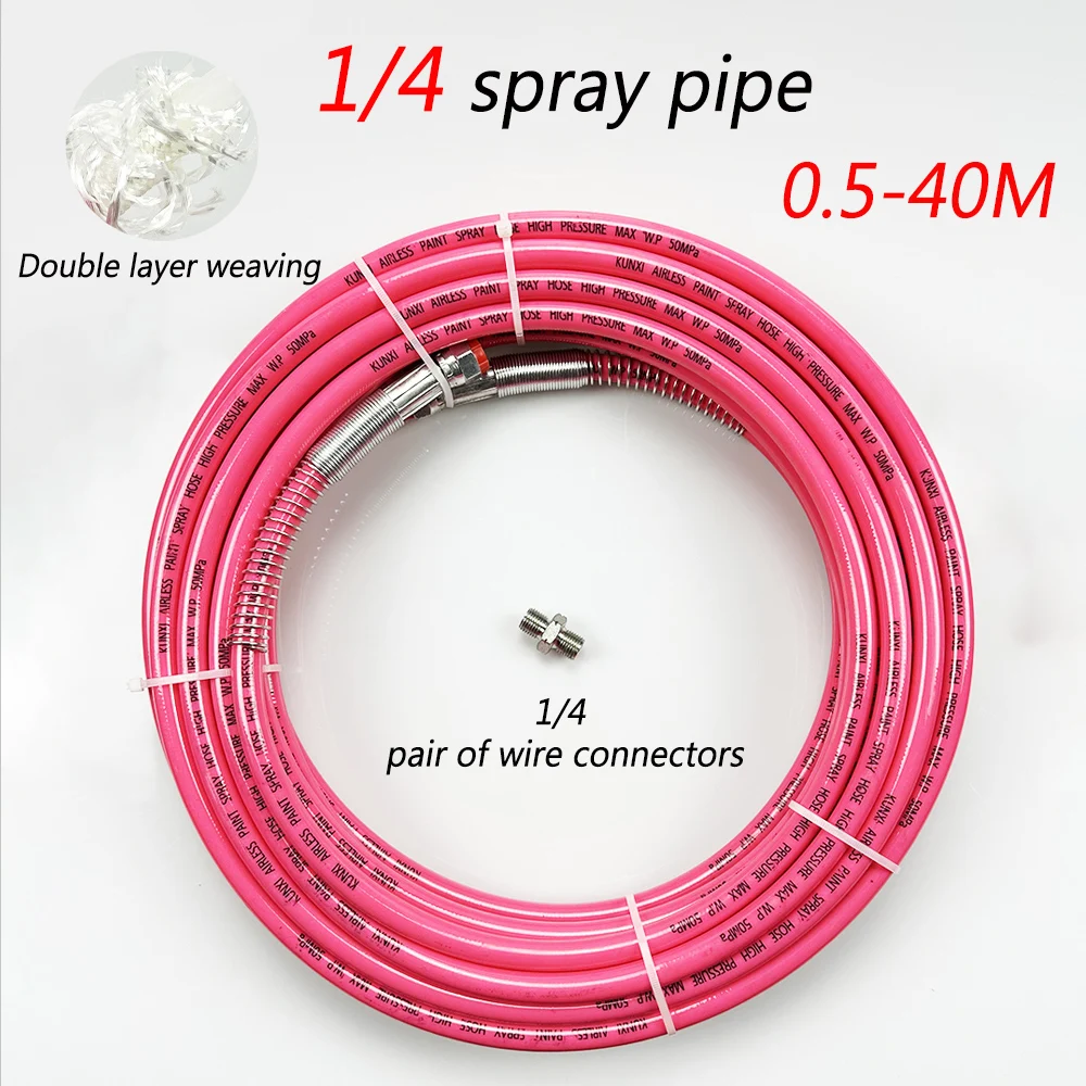 

1/4 High-pressure Spray Pipe 0.5-40M High Pressure Pipe Airless Sprayer Paint Hose for Paint Sprayer Sprayer Gun Pipe