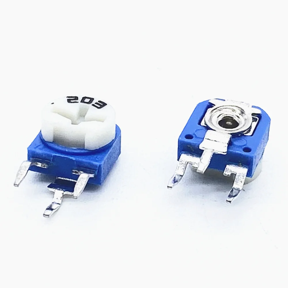 10pcs Rm063 Rm-063 100 200 500 1k 2k 5k 10k 20k 50k 100k 200k 500k 1m Ohm Trimpot Trimmer Potentiometer Variable Resistor