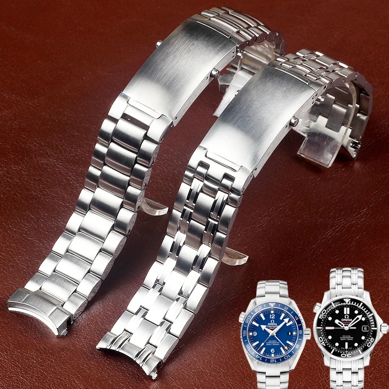 

Stainless Steel Strap For omega 007 seamaster 300 Speedmaster Planet Ocean Universe Little Flying Saucer Men Women Watch strap