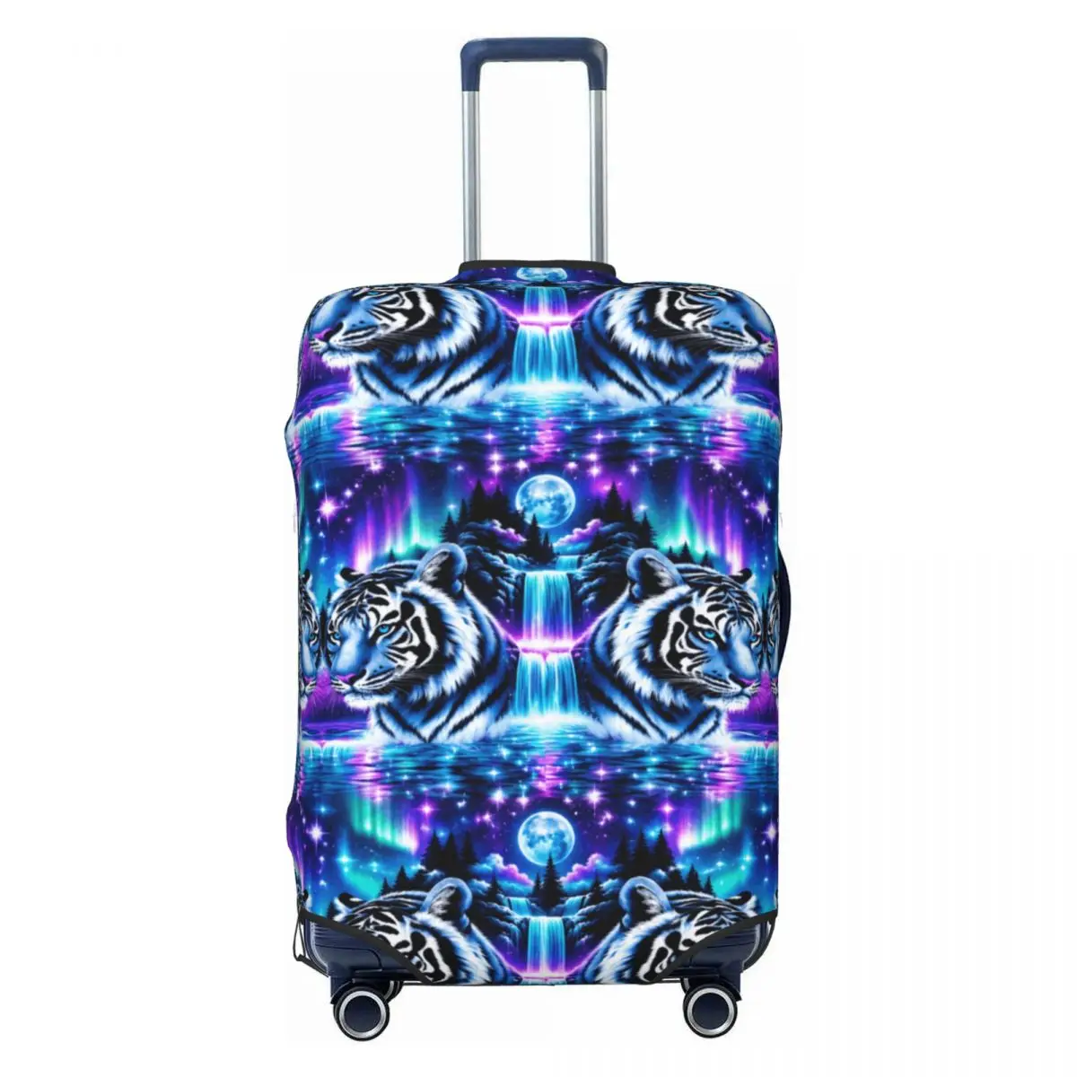 Tiger Patterned Suitcase Cover Holiday Flat 2d Digital Printing Practical Luggage Case Travel Protection