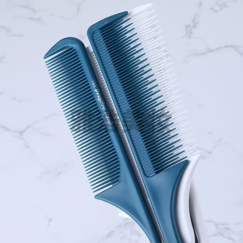 New Hairdressing Metal Handle Spiked Tail Beating Hair Coils Steel Needle Comb Slit Partition Makeup Professional Hook Comb