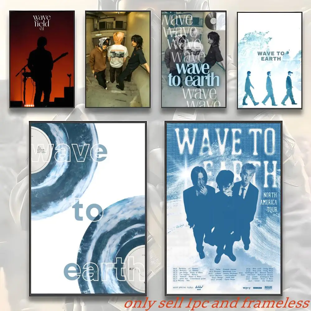 Romanticism W-Wave To Earth Indie Band Poster Gift with prints Home bedroom living room decoration promotion and display