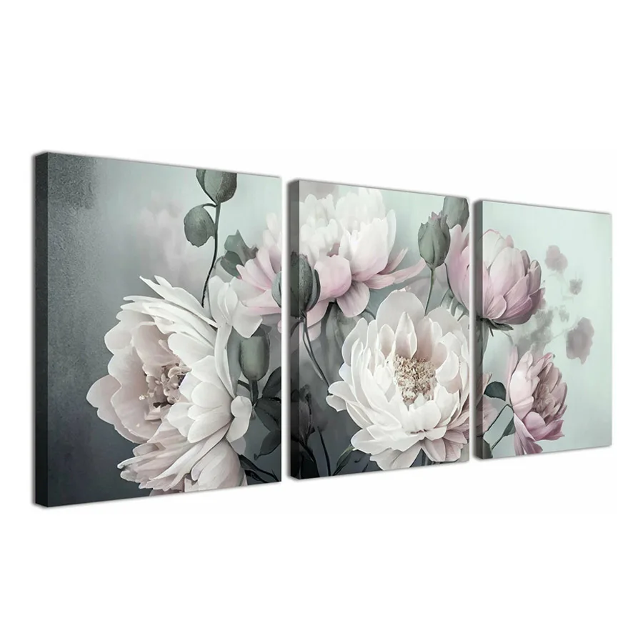 

Colorful Flowers Picture Diy Diamond Art For Adults Painting Triptych Floral Full Drill Mosaic Embroidery Kits 3 Pieces/Set