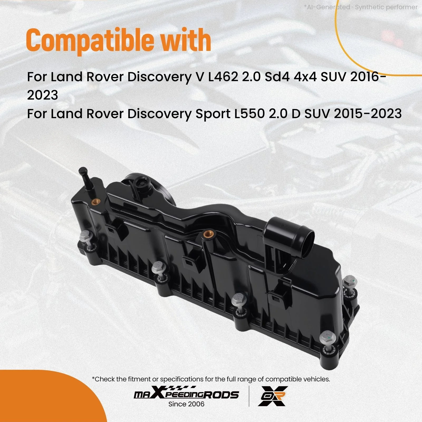 Engine Valve Cover for Range Rover Velar L560 2.0 D180 TD4 2017-23 LR093135