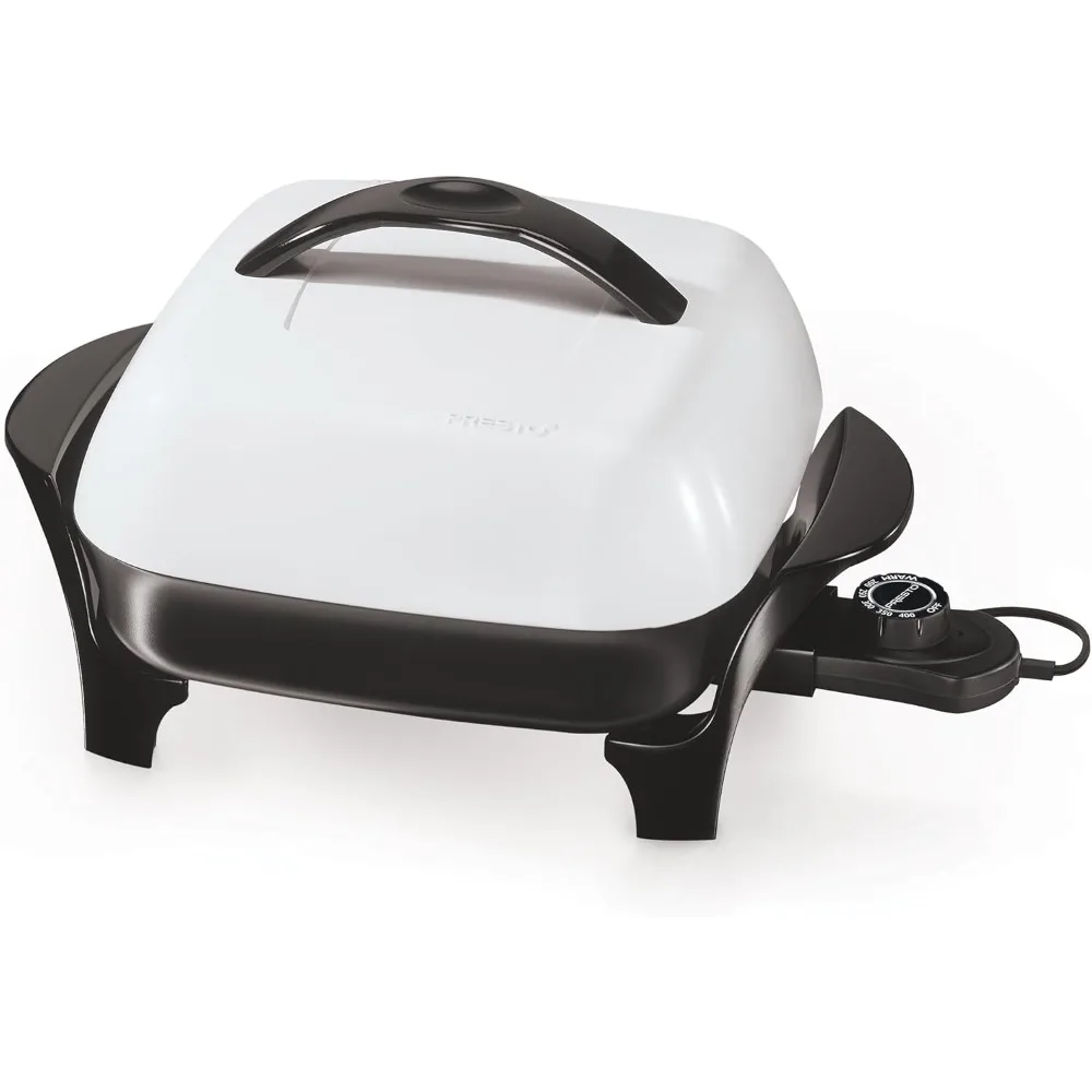11-Inch Electric Skillet,Black/White, Non Stick Coating, Aluminum, 11"D x 14.5"W x 9"H, 4.8 Pounds, 1000 watts,120V.