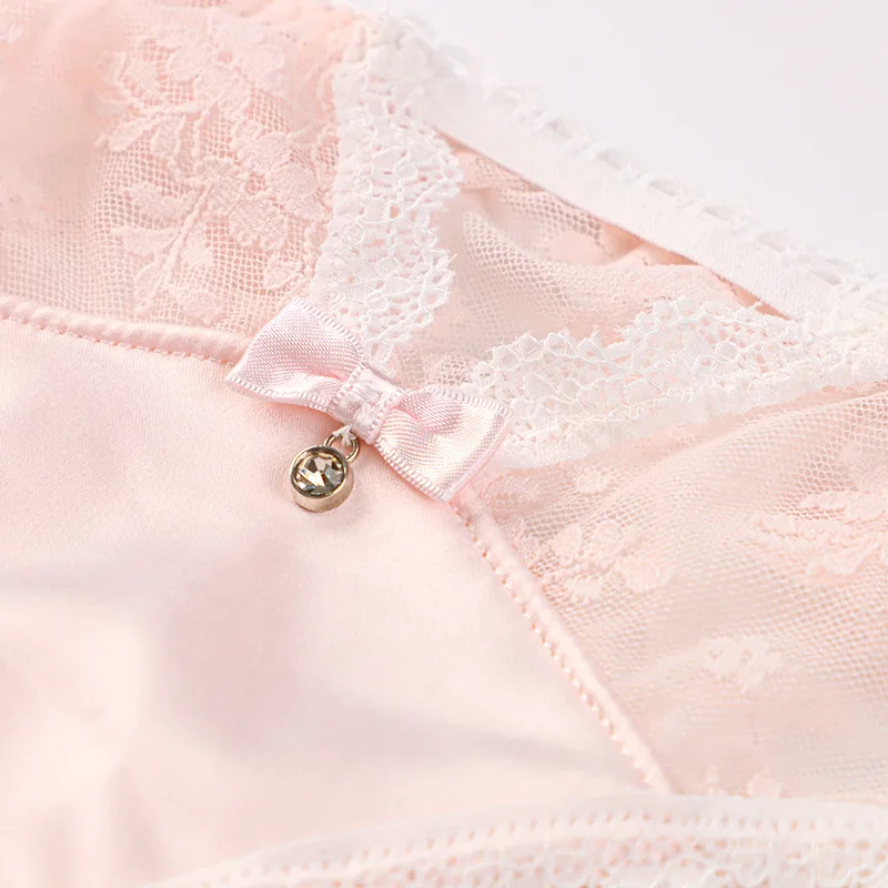 النساء مثير تفريغ الدانتيل السراويل شاش شفاف لطيف الحلو ملخصات Bowknot سريعة الجافة الملابس الداخلية منتصف الخصر تنفس الإناث #6