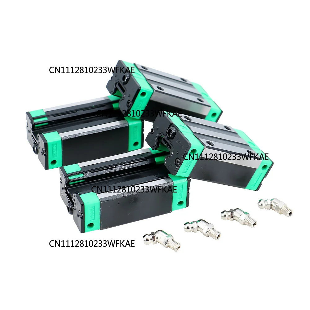 MHTNC Linear Guides Grade P 2 Pcs HGH15 / HGR15 200-2000mm Linear Rails + 4 Pcs HGH15CA / HGW15CC Slides Carriages with Nipple