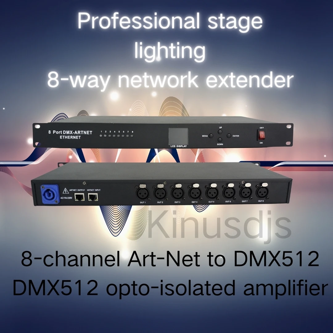 

Bidirectional 8-channel DMX512ArtNet 4096 channel controller dimmer console with 3D or MA TT expander