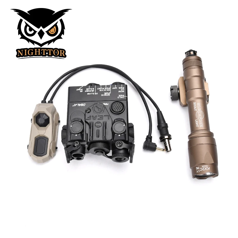 WADSN DBAL A2 Green Optical Illumination Night Vision Fill Light Dual Switch Kit M600C M300 M600 LED Tactical Flashlight Set