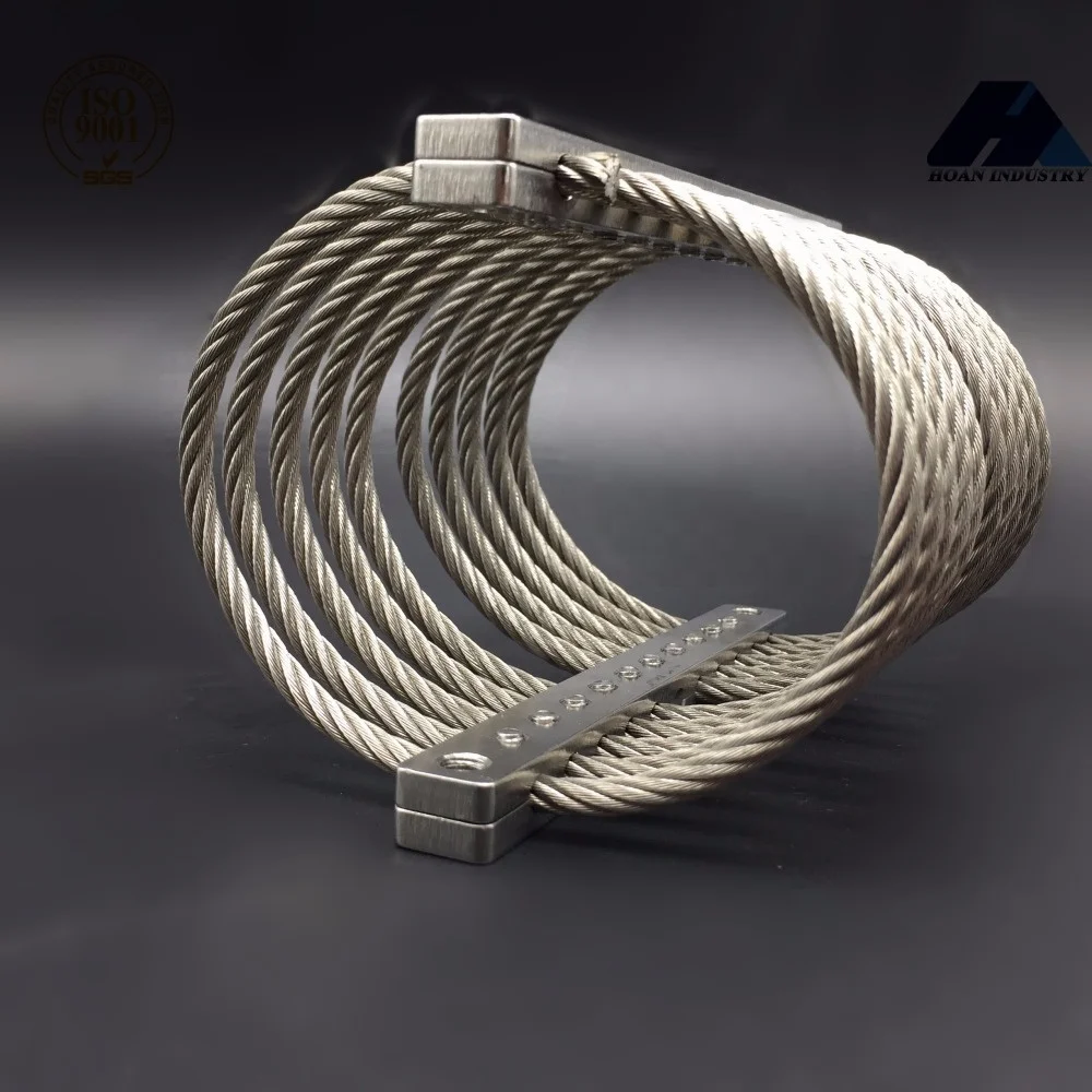 Aislador de cuerda de alambre compacto de acero inoxidable JGX-0480D-24A de construcción de barcos de exploración de aceite de Control de choque de vibración industrial