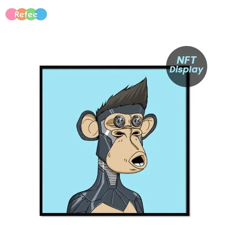 Electronic Metal NFT Photo Wallet Crypto Album Art Gallery Wall Mounted Advertising Display Touch Screen Video Playback