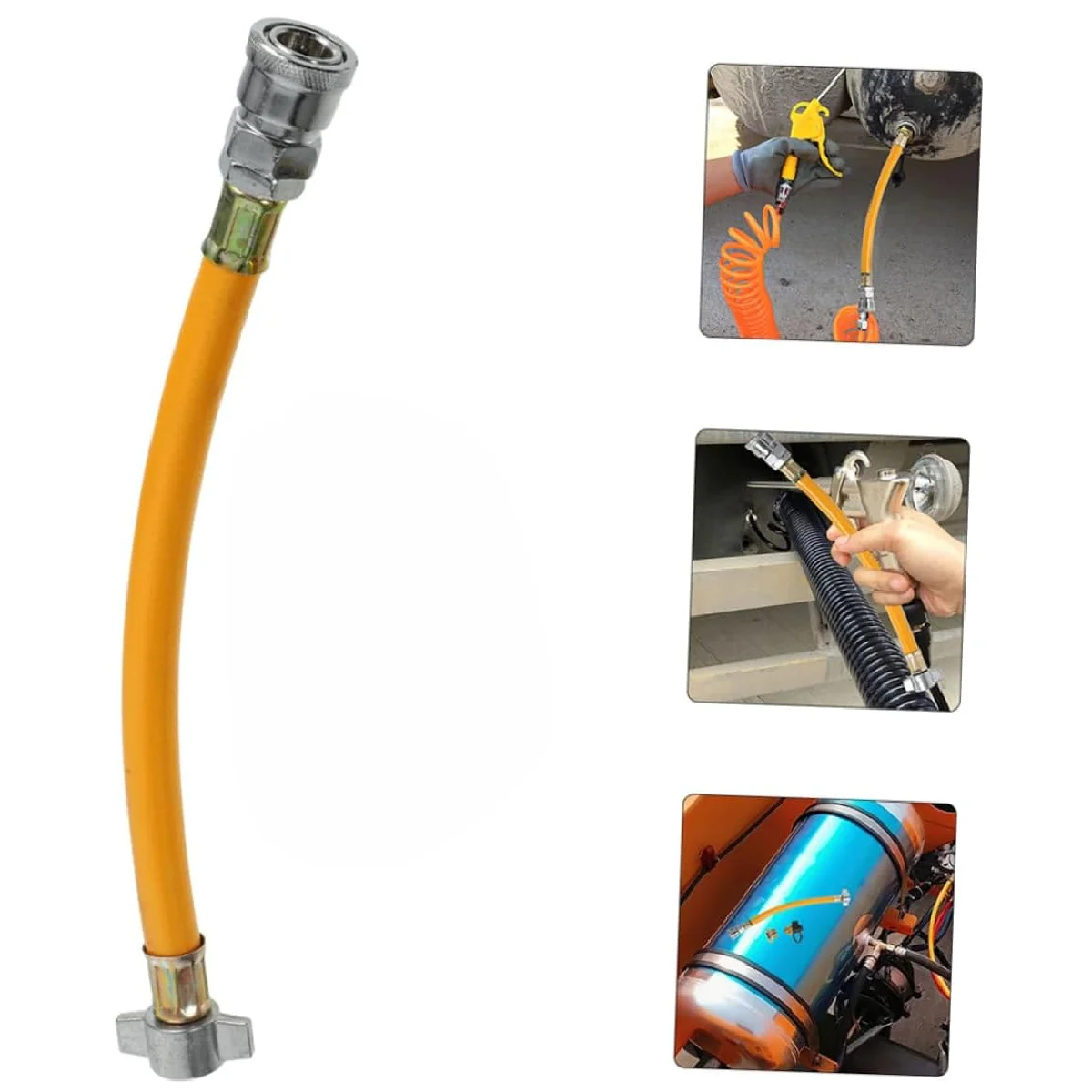 1Set Heavy Duty Hose Kit for Truck and Trailer Air Tanks Air Compressor Hose with Easy Installation and Reliable Control Valve
