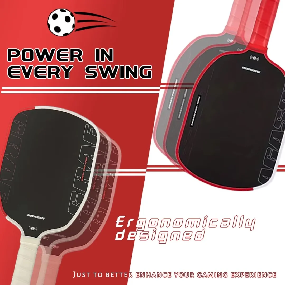Pickleball Paddle 16mm Gen 4 TFP Foam Core T700 Carbon Fiber Ergonomic Grip Design for Increased Power And Spin