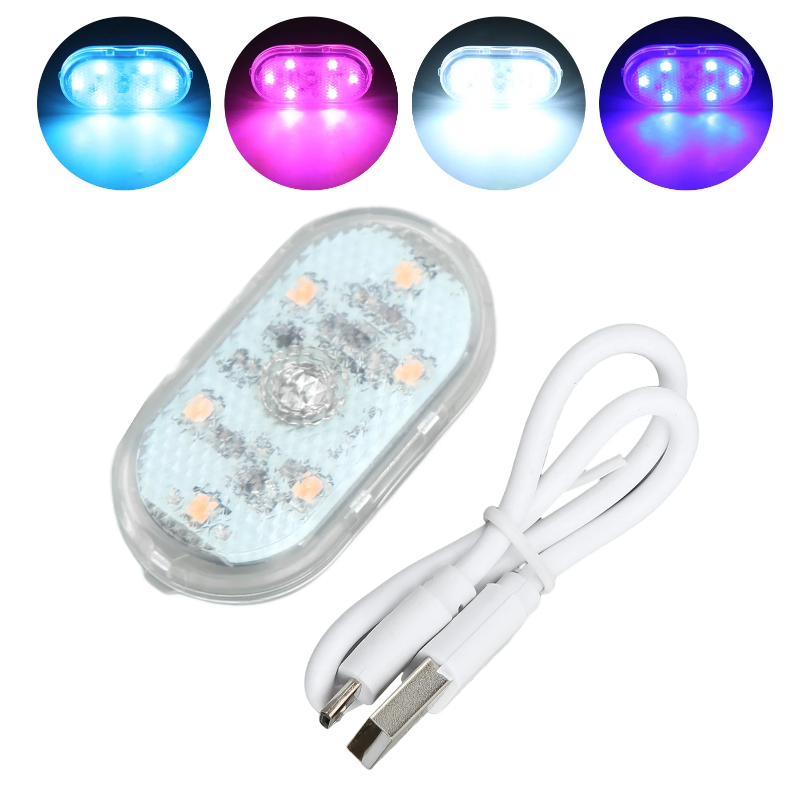 

Car LED Ambient Light Built in Battery LED Car Light Touch Type Automobile Interior Mini Atmosphere Lamp LED Touch Night Light