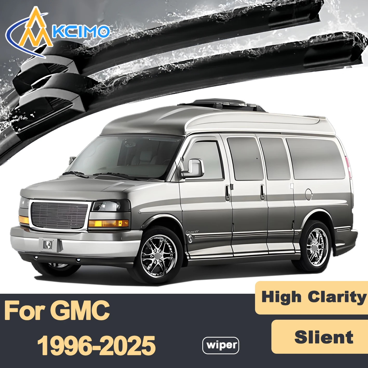 

Premium Rubber Durable Silent Windshield Wiper Blades 2pcs for GMC Savana 1996-2025 Chevrolet Express Van Front Wiper Blades Set