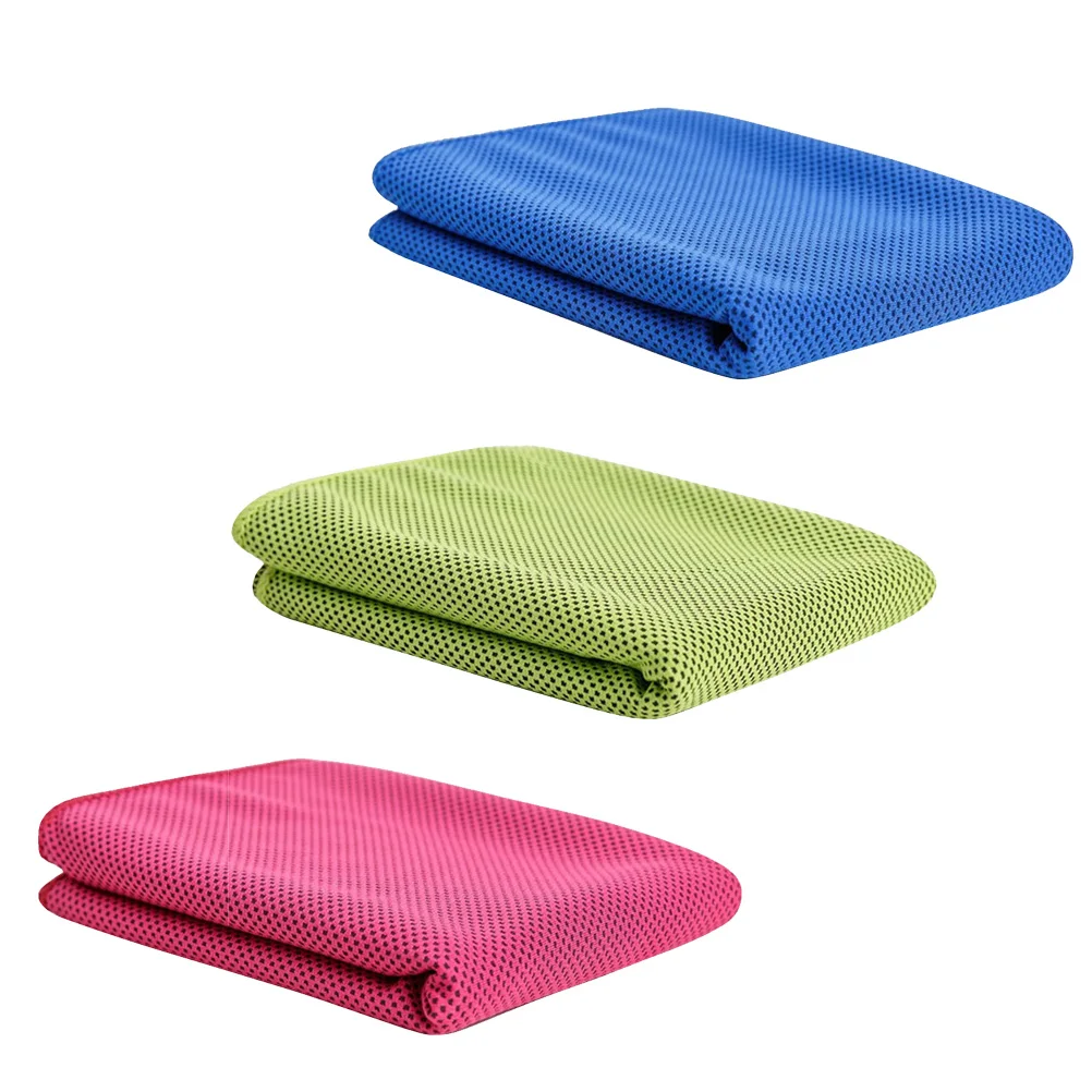 

3 Pcs Quick Dry Towel Cooling Microfiber Sports Hiking PVC Bag Elastic Material