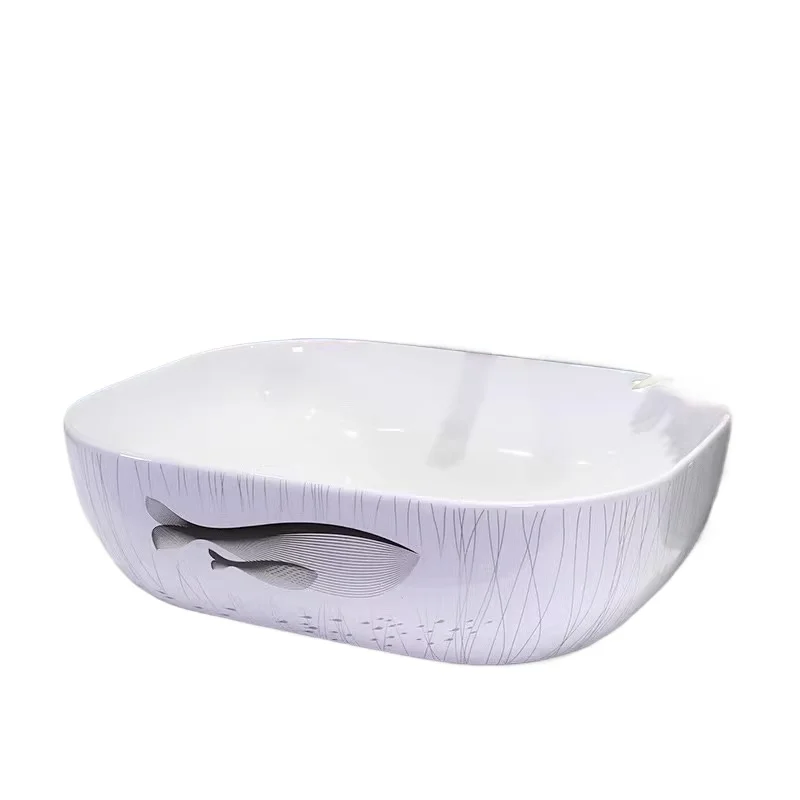 

Ceramic sink top basin household small apartment bathroom Nordic style art basin