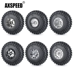 AXSPEED 2,2-calowe gumowe opony Beadlock 140 mm i felgi aluminiowe do modelu samochodu gąsienicowego Axial Wraith SCX10 TRX-4 1/10 RC