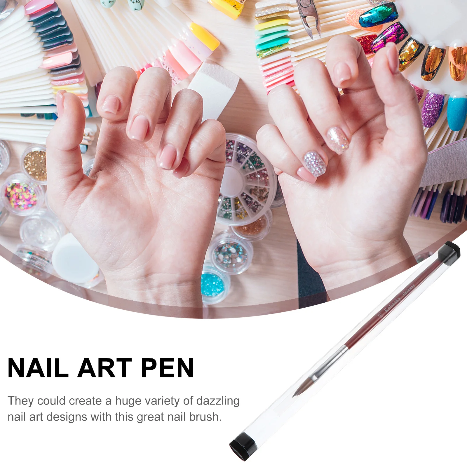 Pluma para decoración de uñas, herramienta profesional de pintura con pincel para salón, hogar, bricolaje, manicura, tallado, dibujo, extensión, suministros de accesorios