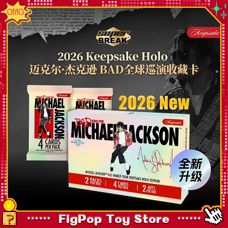 Novas Cartas Colecionáveis Genuínas da Turnê BAD de Michael Jackson 2026 - Edição Limitada de Memorabilia e Cartas Periféricas para Presente