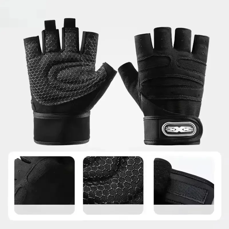 Fitness Half Finger Gloves Men And Women Wrist Guard Sports Dumbbell Riding Non Slip Horizontal Bar Exercise Training image 2