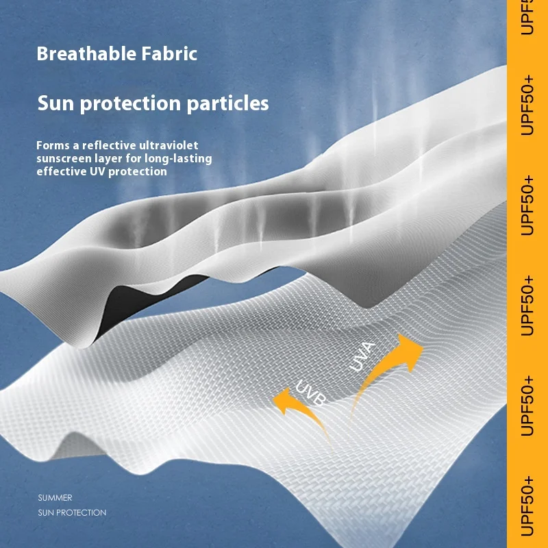 ปลอกแขนผ้าไหมน้ําแข็งสําหรับผู้ชาย UPF 50+ ป้องกันแสงแดด Cool Breathable สําหรับขับรถขี่จักรยานตกปลากีฬากลางแจ้งฤดูร้อน