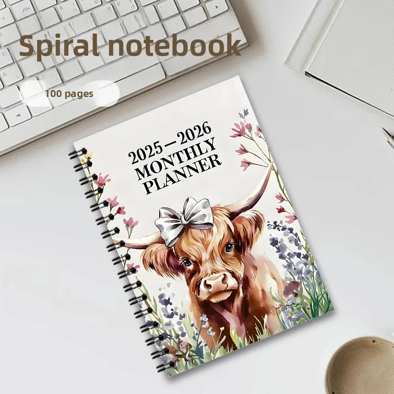 New Popular Cross-border 2026 Monthly Planner Spiral Notebook & Coloring Book