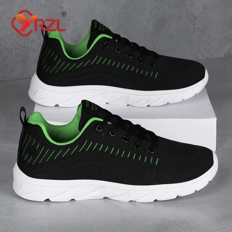 YRZL Running Shoes Men Sneakers Fashion Lightweight Trainers Breathable Walking Shoes Comfortable Athletic Sport Shoes for Men