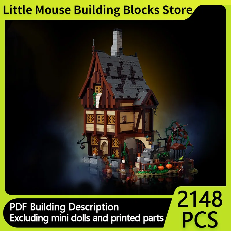 

Medieval Castle Model MOC Building Bricks Town Pharmacy Store Modular Technology Gifts Holiday Assemble Children Toys Suit