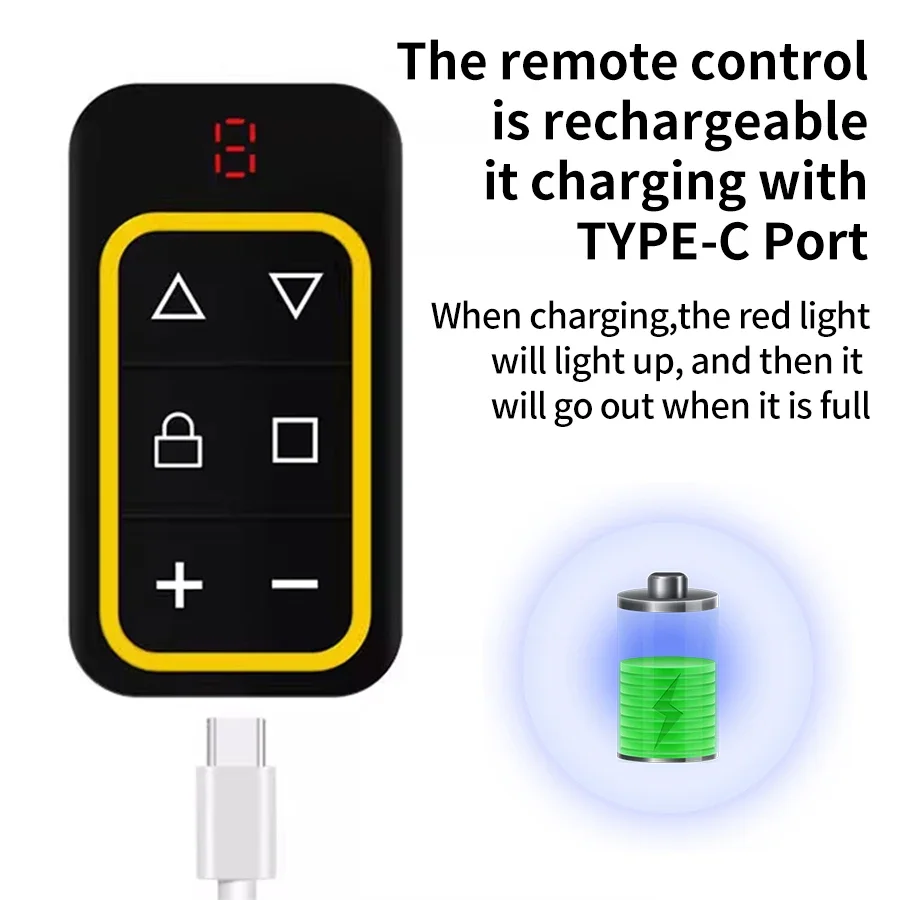 Rechargeable RF 300-915MHz Garage Door Remote Gate Opener Multi Frequency 8CH Copy Duplicator 868 433 MHz Transmitter Fixed Code