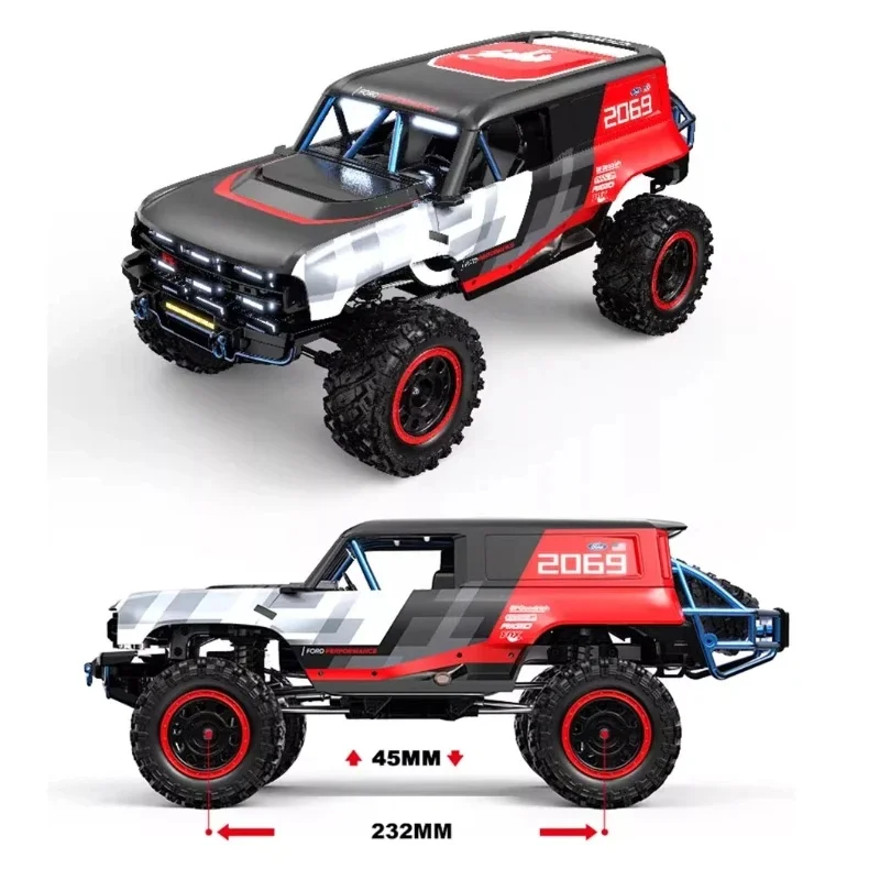 Bürstenloses Hochgeschwindigkeits-RC-Auto H12P Baja 1000 im Maßstab 1:12: Ferngesteuertes Gelände-Kletterfahrzeug mit Allradantrieb, Spielzeug-RC-Auto