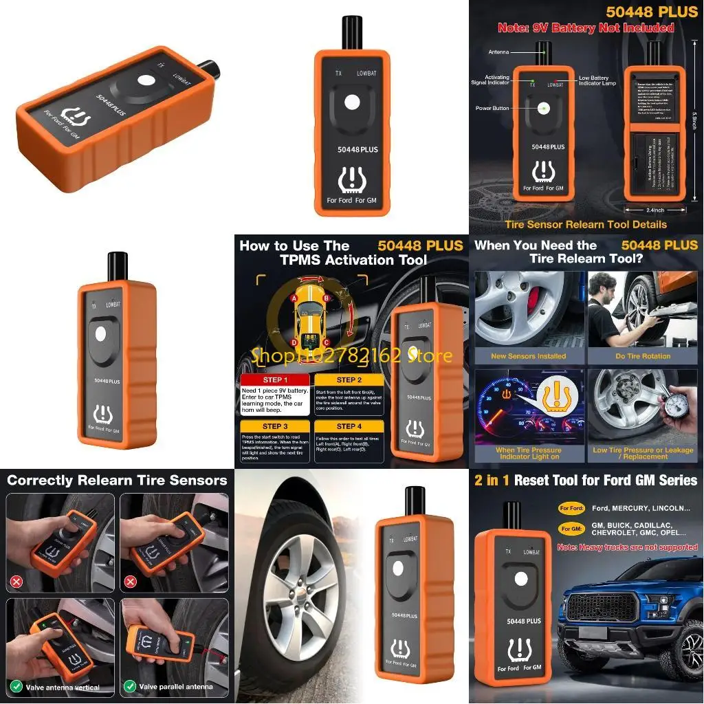 

547B TPMS Resets Tool for Tire Pressure Monitor Sensors TPMS Relearn Tool for 315/433 MHz Vehicles Resets Tools