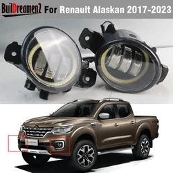 2 X 30W H11 Car Angel Eye LED Fog Light DRL Daytime Running Lamp 12V For Renault Alaskan 2017 2018 2019 2020 2021 2022 2023