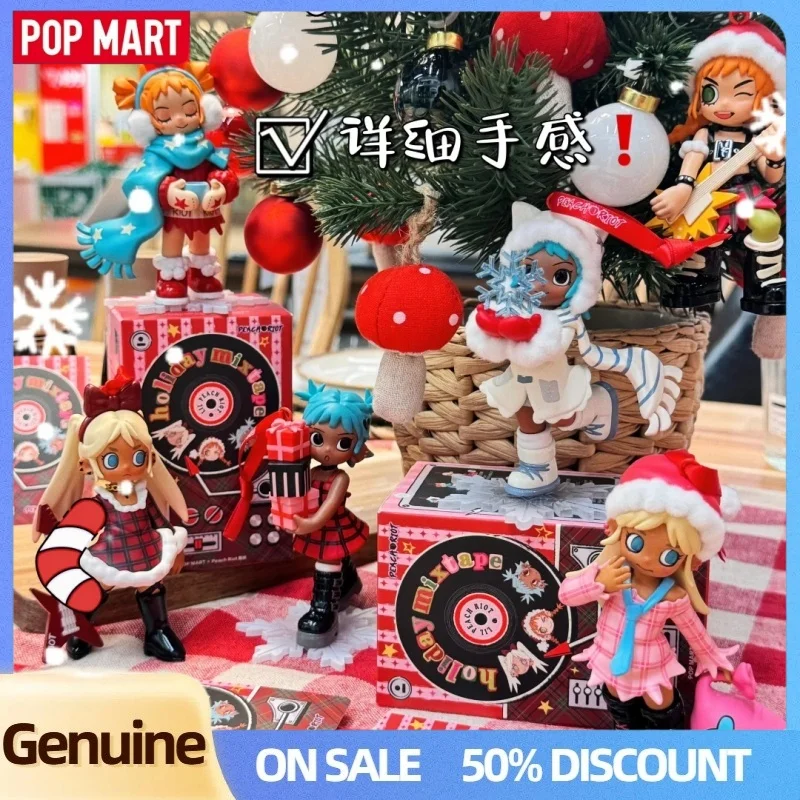 

Popmart Lil Peach Riot Little Peach Holiday Mixtape Series Blind Box Figurine Mystery Box Toy Collect Fashion Doll Kid Xmas Gift