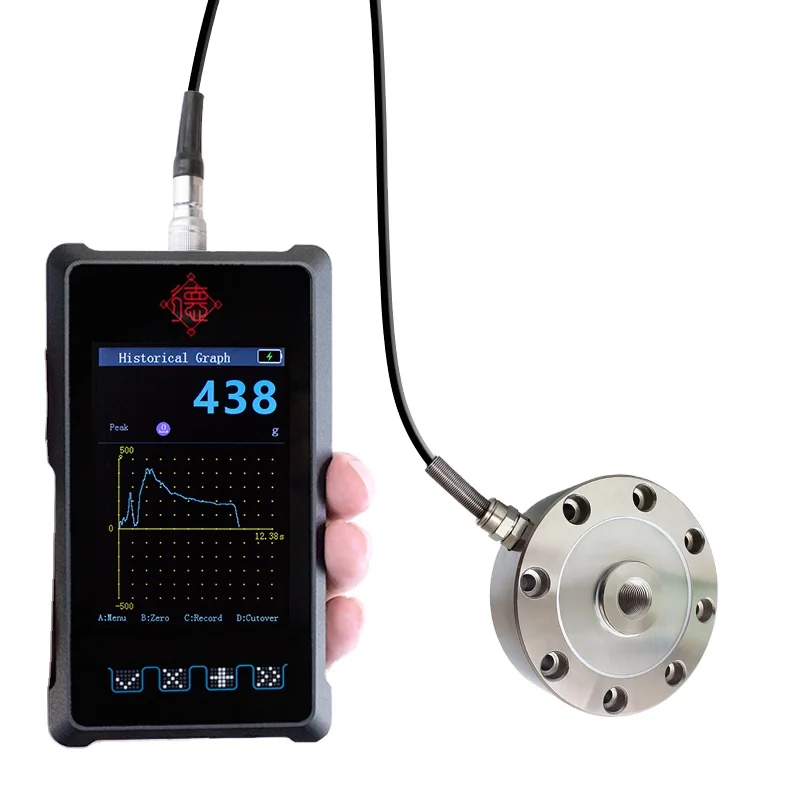 

Portable Force Gauge Digital Hand Dynamometer Measuring Instrument Measuring Pull Push Load Cell Indicator Handheld Rechargeable