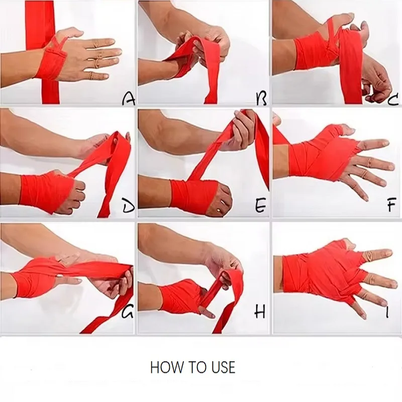 2 Stück 2,5 oder 5M Boxbandagen aus Baumwolle, Sportbandagen für Sanda, Kickboxen, MMA, Handschuhwickel, Gürtel, Boxsport-Bandage – Detail 6