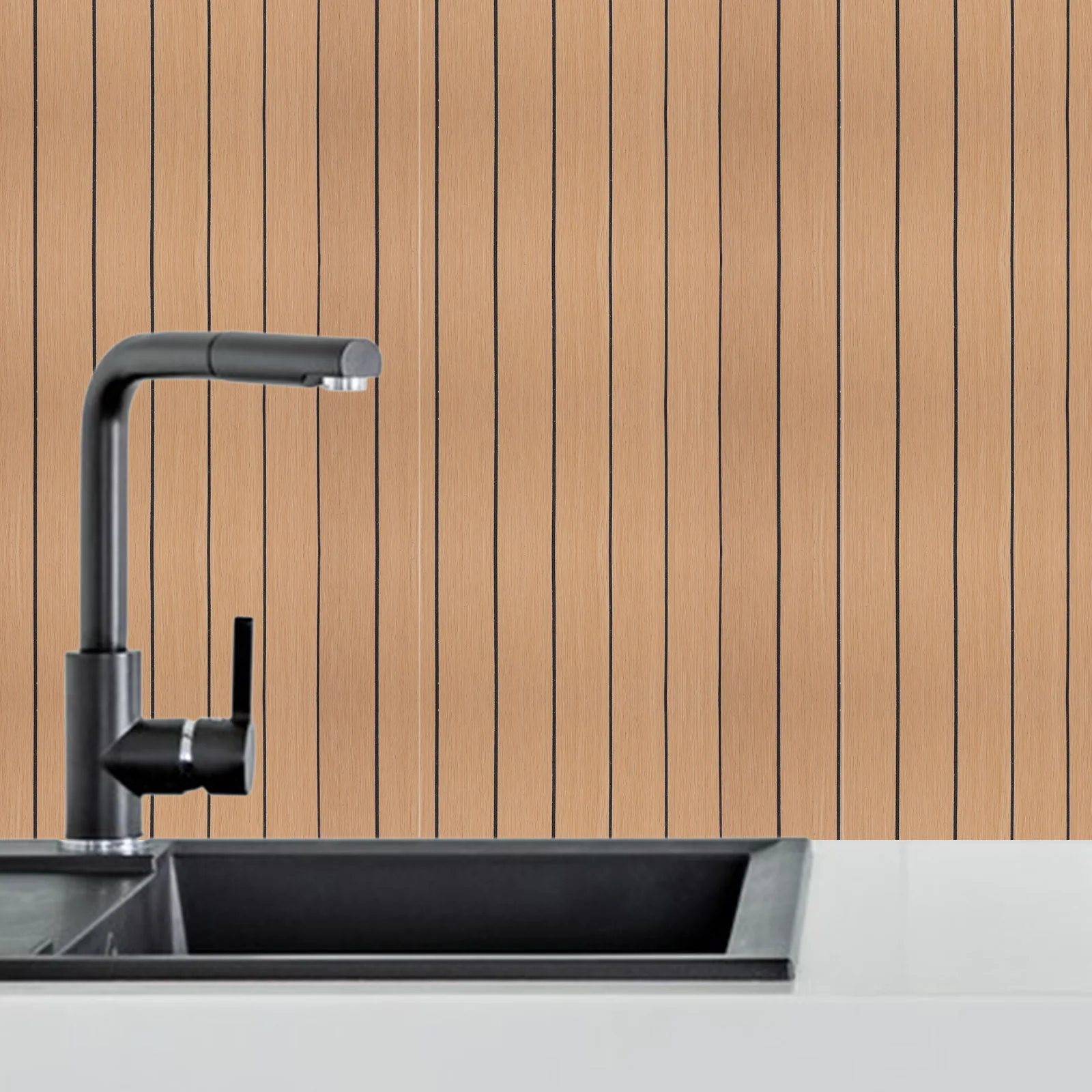 

40X300Cm 3D Slats Panels Waterproof Self-Adhesive Pvc Wall Stickers For Kitchen Bathroom Soundproof Wall Covering Peel Stick