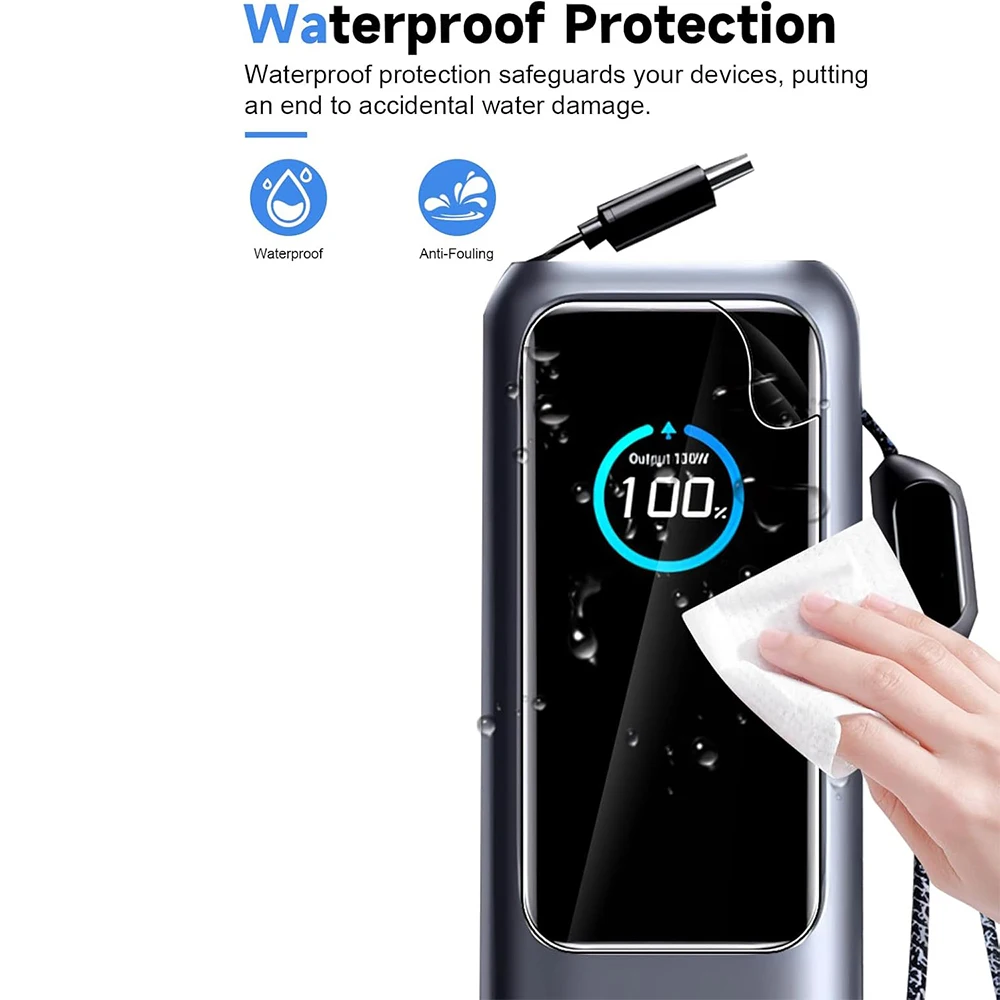 2-5 szt. Folia hydrożelowa ochronna na ekran do powerbanku Anker Zolo 25000mAh 165W, przenośna ładowarka, pełna ochrona ekranu — zdjęcie produktu 6
