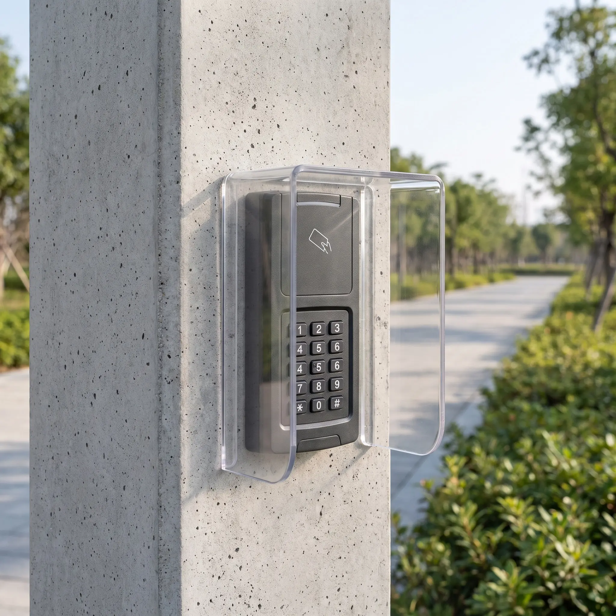 Access Control Rain Cover Transparent Plastic Protective Shield for Outdoor Door Access Buttons Weatherproof Exit Button Rain
